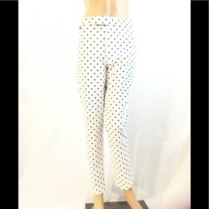 Lauren Ralph Lauren White and Black Polka Dot Pant